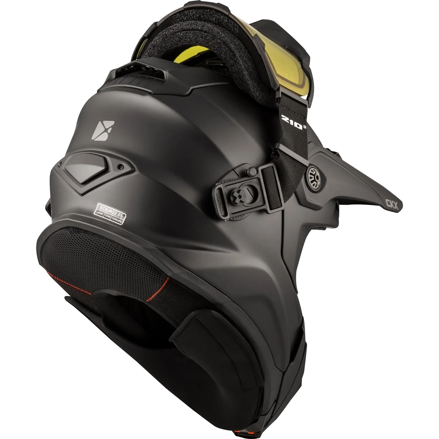CKX Titan Solid Original Trail and Backcountry Helmet with 210° Goggles