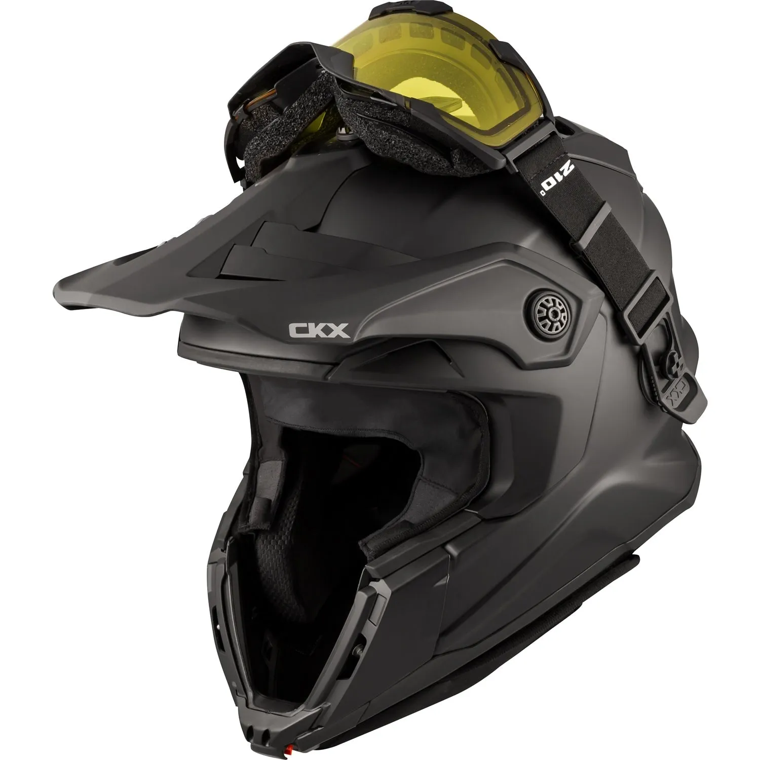 CKX Titan Solid Original Trail and Backcountry Helmet with 210° Goggles