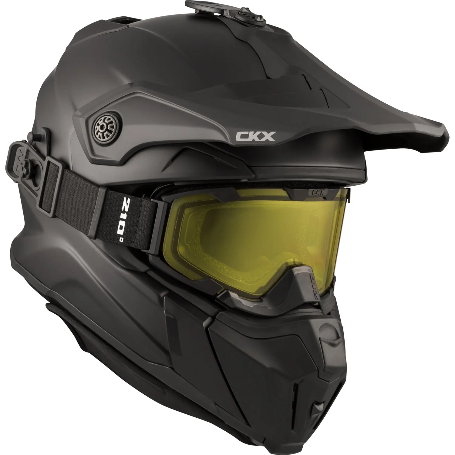 CKX Titan Solid Original Trail and Backcountry Helmet with 210° Goggles