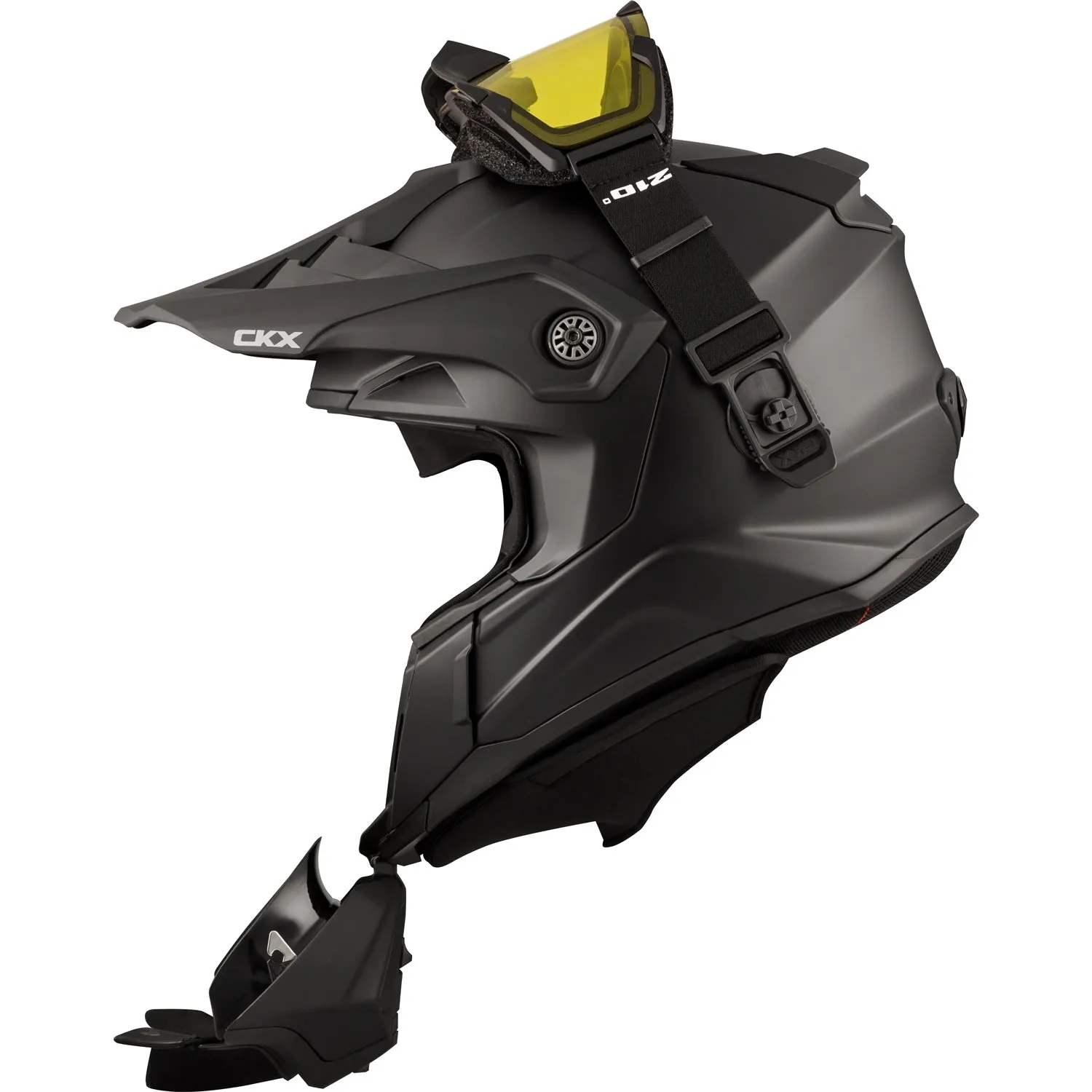 CKX Titan Solid Original Trail and Backcountry Helmet with 210° Goggles
