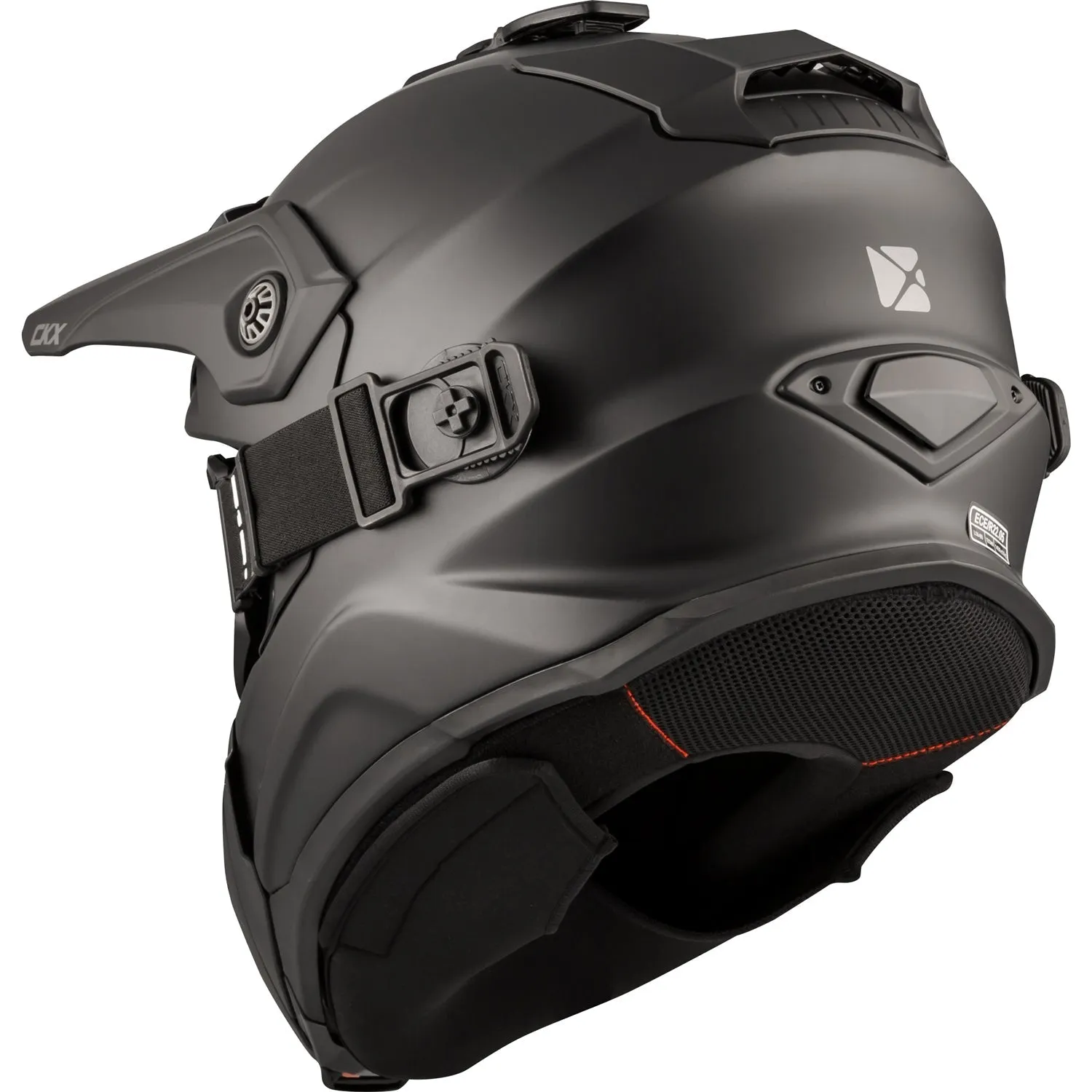 CKX Titan Solid Original Trail and Backcountry Helmet with 210° Goggles