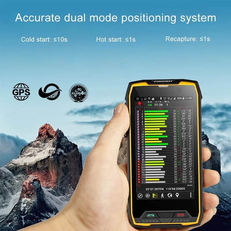 Conquest S11 Shockproof Smartphone IP68 Waterproof 6GB RAM 128GB ROM 7000mAh PTT NFC Phone Yellow