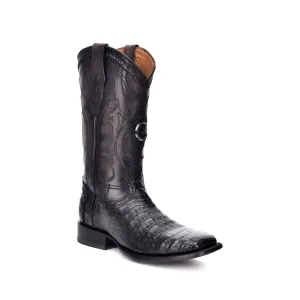 Cuadra Genuine Caiman Belly Square Toe Boot in Paris Black