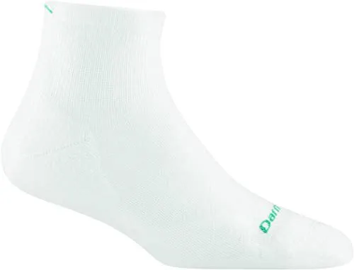 Darn Tough Womens 1048 Run 1/4 Crew Ultra-Lightweight with Cushion Merino Wool Socks