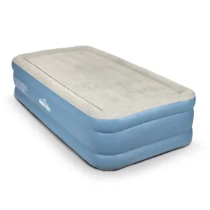 Dellonda Single High Raised Air Bed with Built-In Electric Pump - A