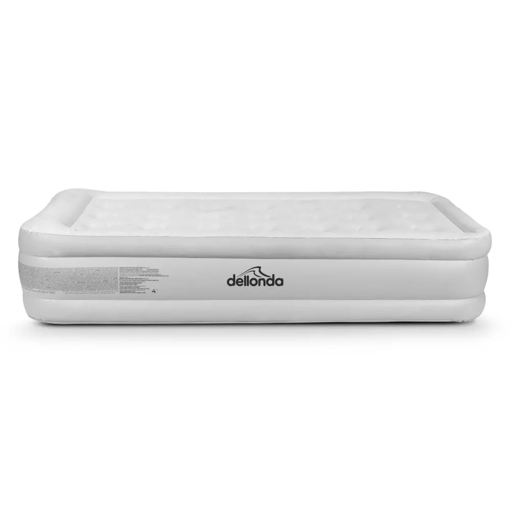 Dellonda Single High Raised Air Bed with Electric Pump - A