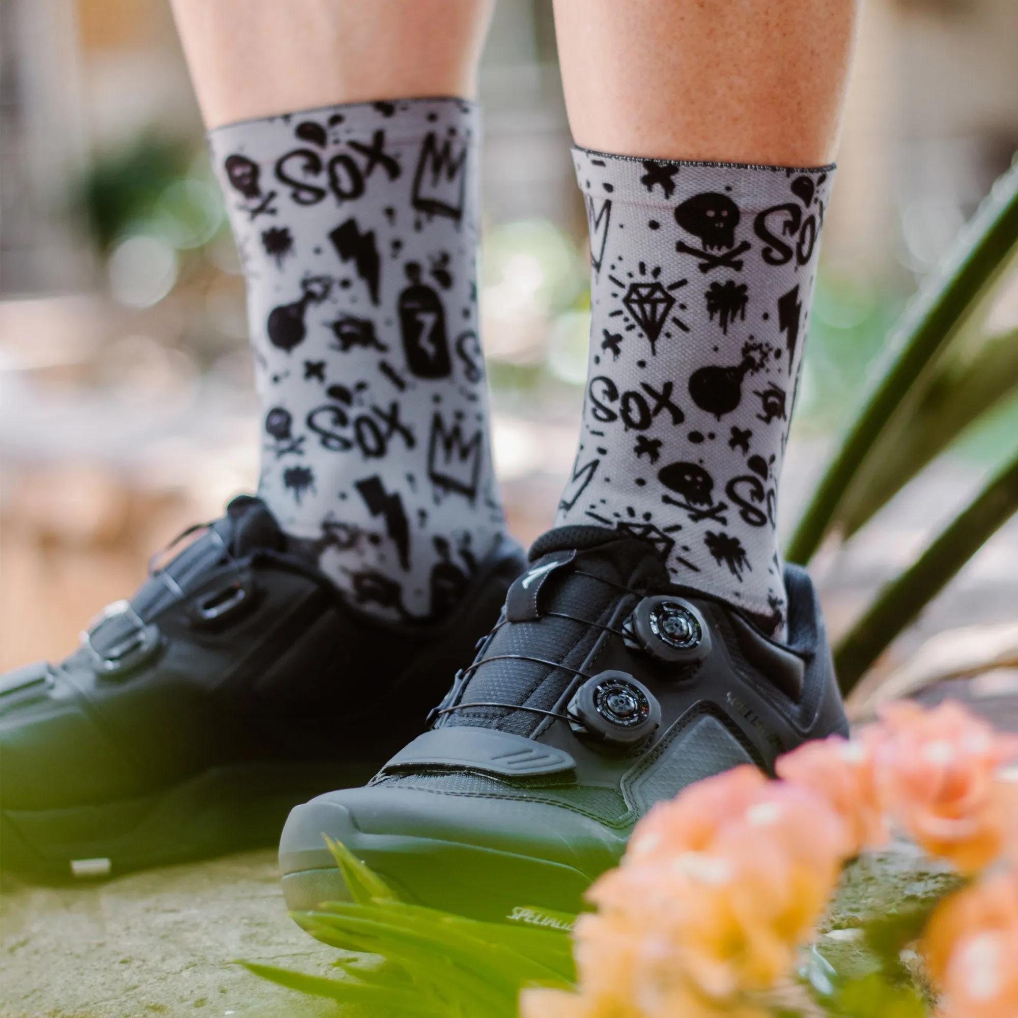 Doodle Grey Socks