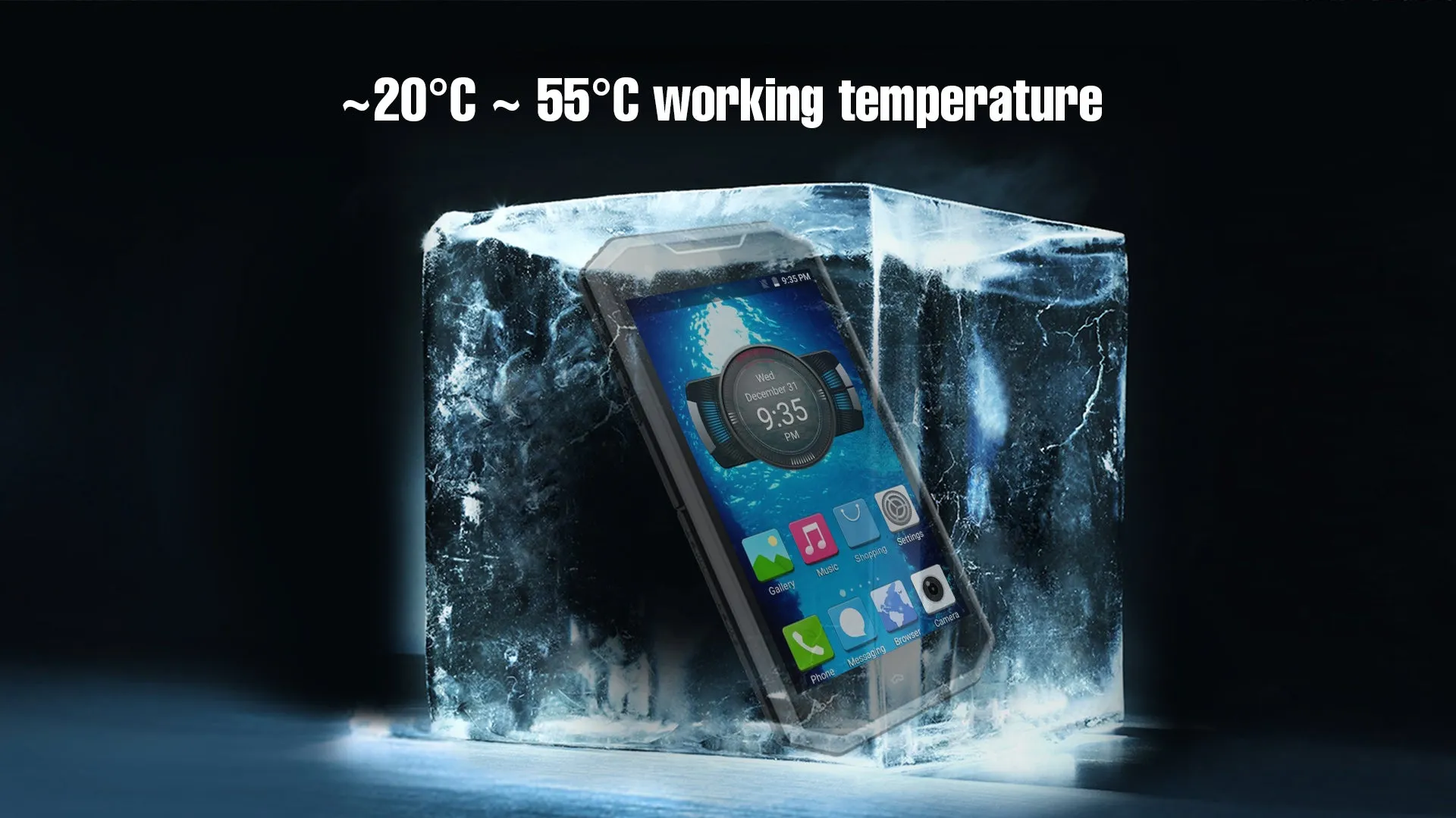 EL W7S IP68 Waterproof Mobile Phone - 2GB RAM 16GB ROM, 5.0 Inch HD, Android 7.0 MT6737 Quad Core, 8.0MP 5.0MP - Yellow