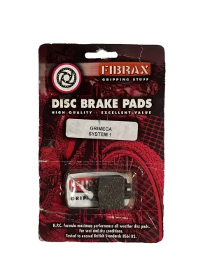 Fibrax Disc Brake Pads For Grimmeca System 1