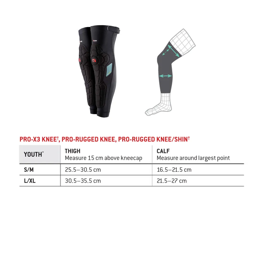 G-Form Pro-Rugged Knee/Shin Guards - Youth