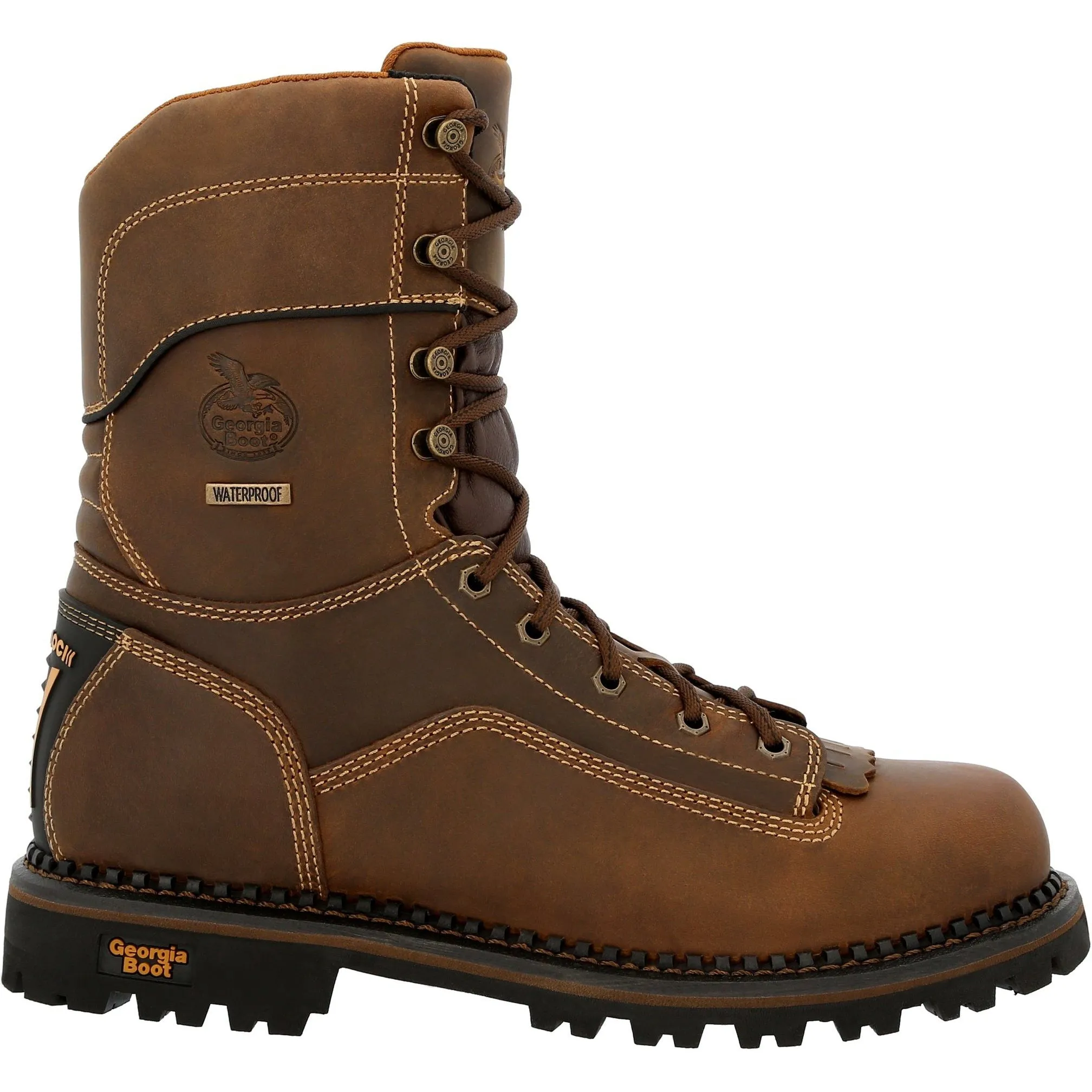 Georgia Men's AMP LT Low Heel Logger 9" Comp Toe Waterproof Work Boot- GB00473