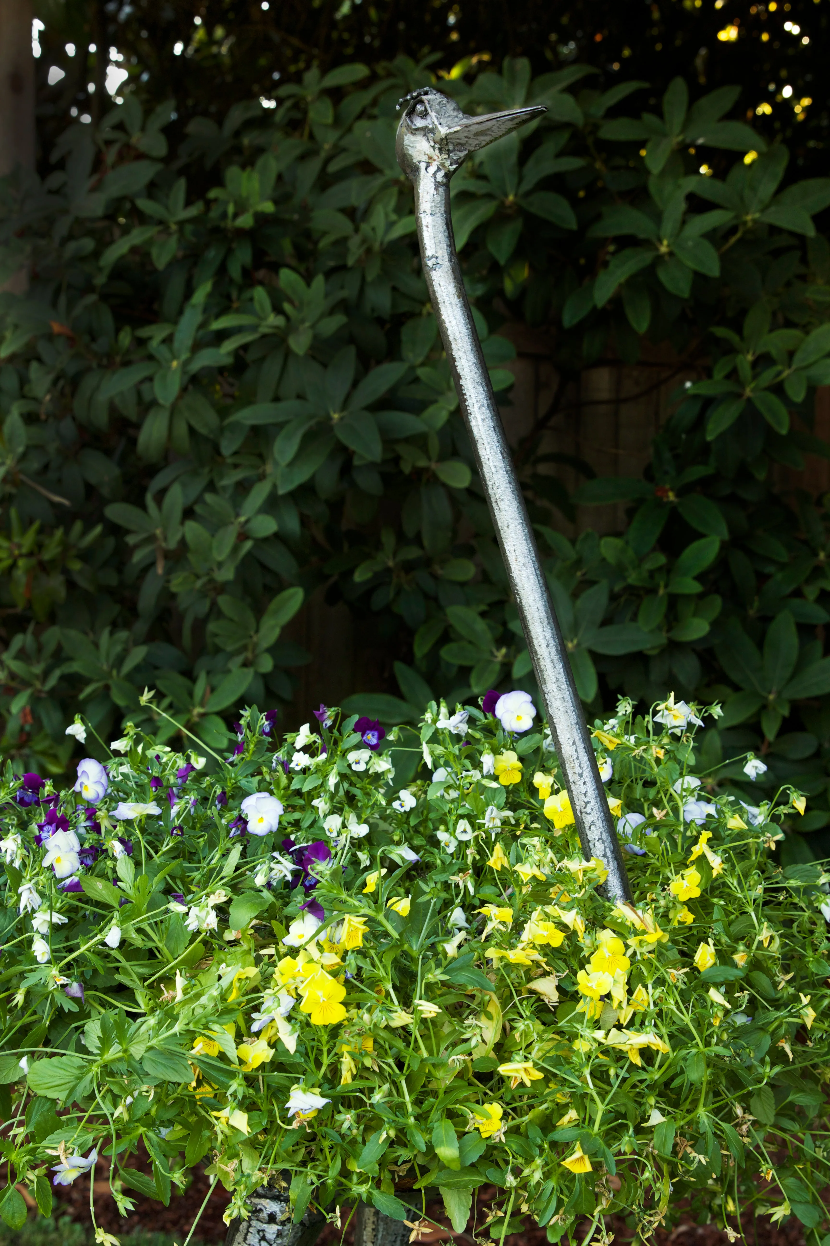 Gorgeous Kenyan Metal Ostrich Planters