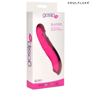Gossip Blaster 7x Thrusting Silicone Vibrator