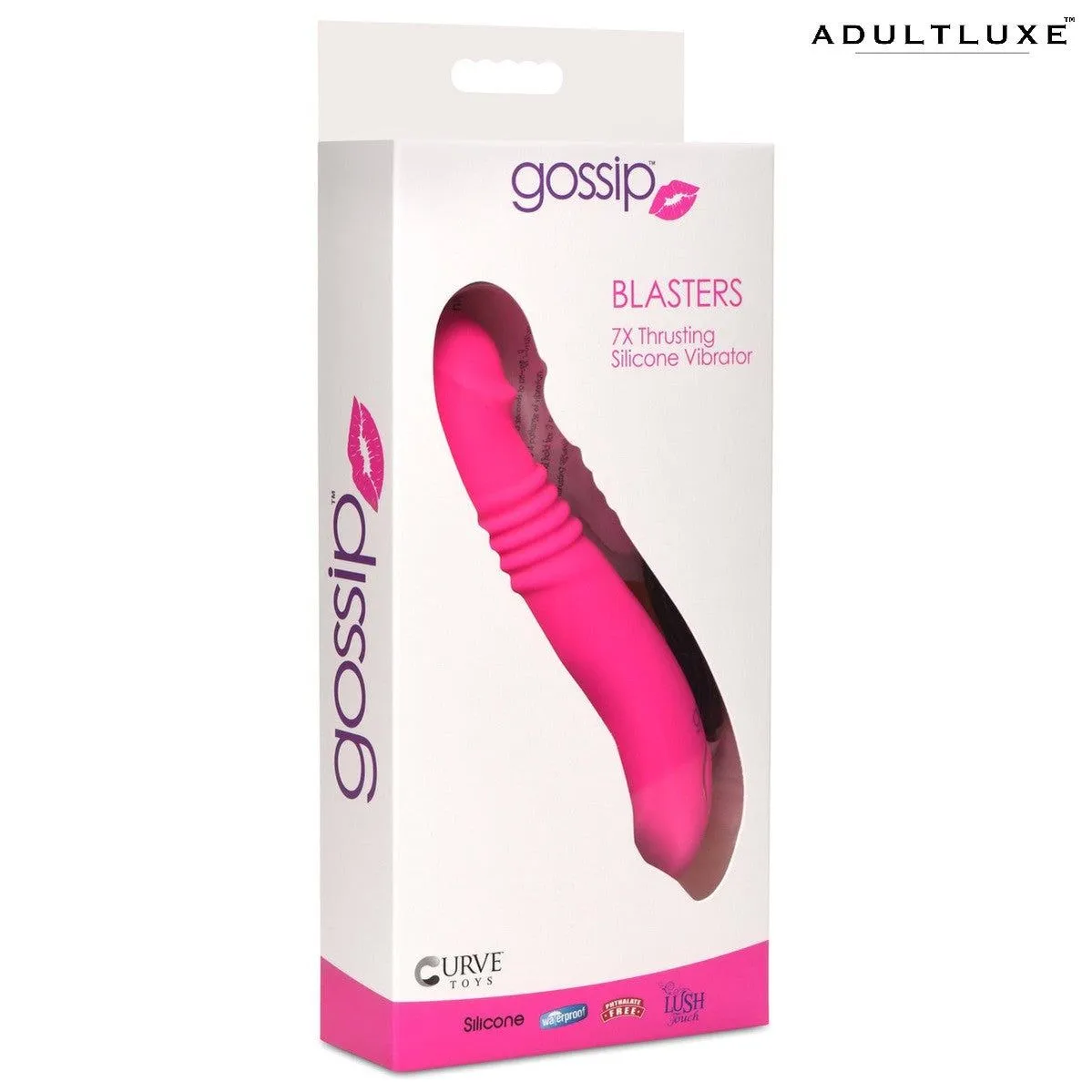 Gossip Blaster 7x Thrusting Silicone Vibrator