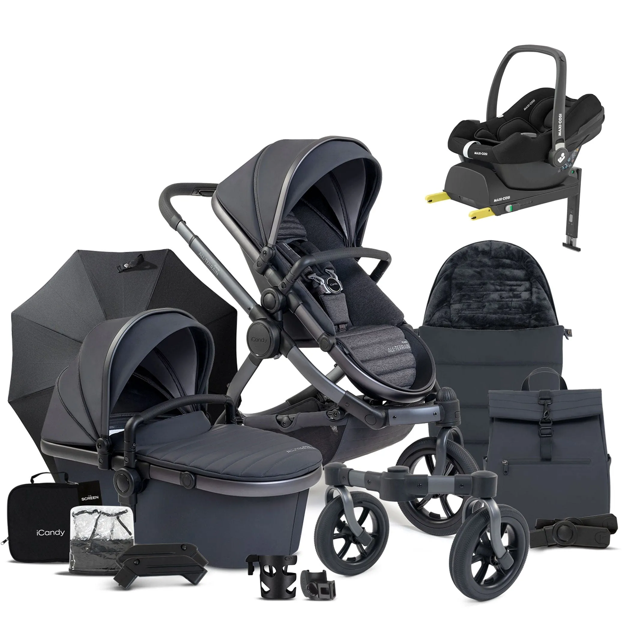 iCandy Peach 7 All Terrain Complete Maxi-Cosi Bundle in Storm