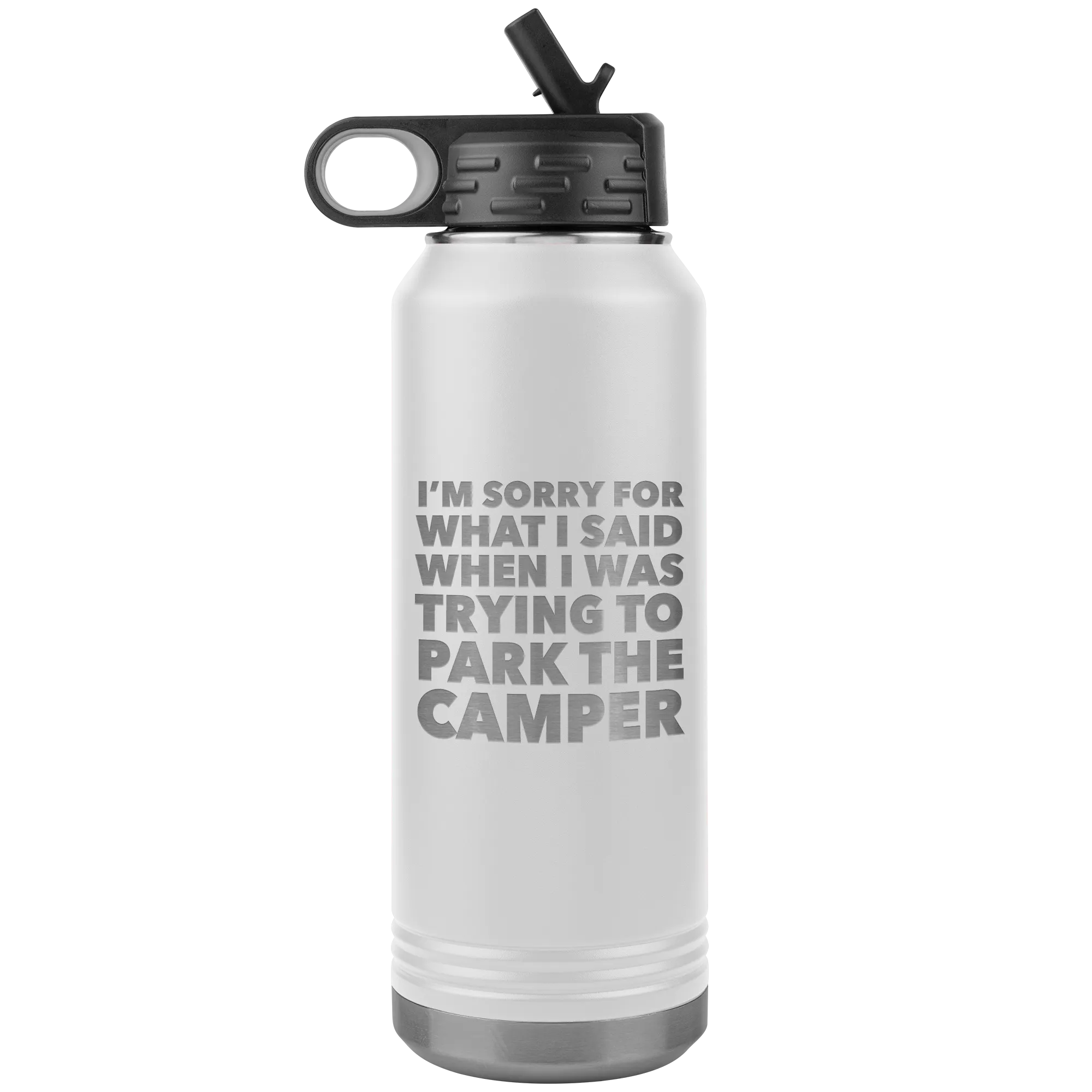 I'm Sorry for What I Said When I Was Trying to Park the Camper Tumbler Metal RV Camping Insulated Water Bottle 32oz BPA Free