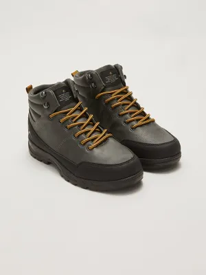 Knitted Lined Lace Up Men's Trekking Boots
