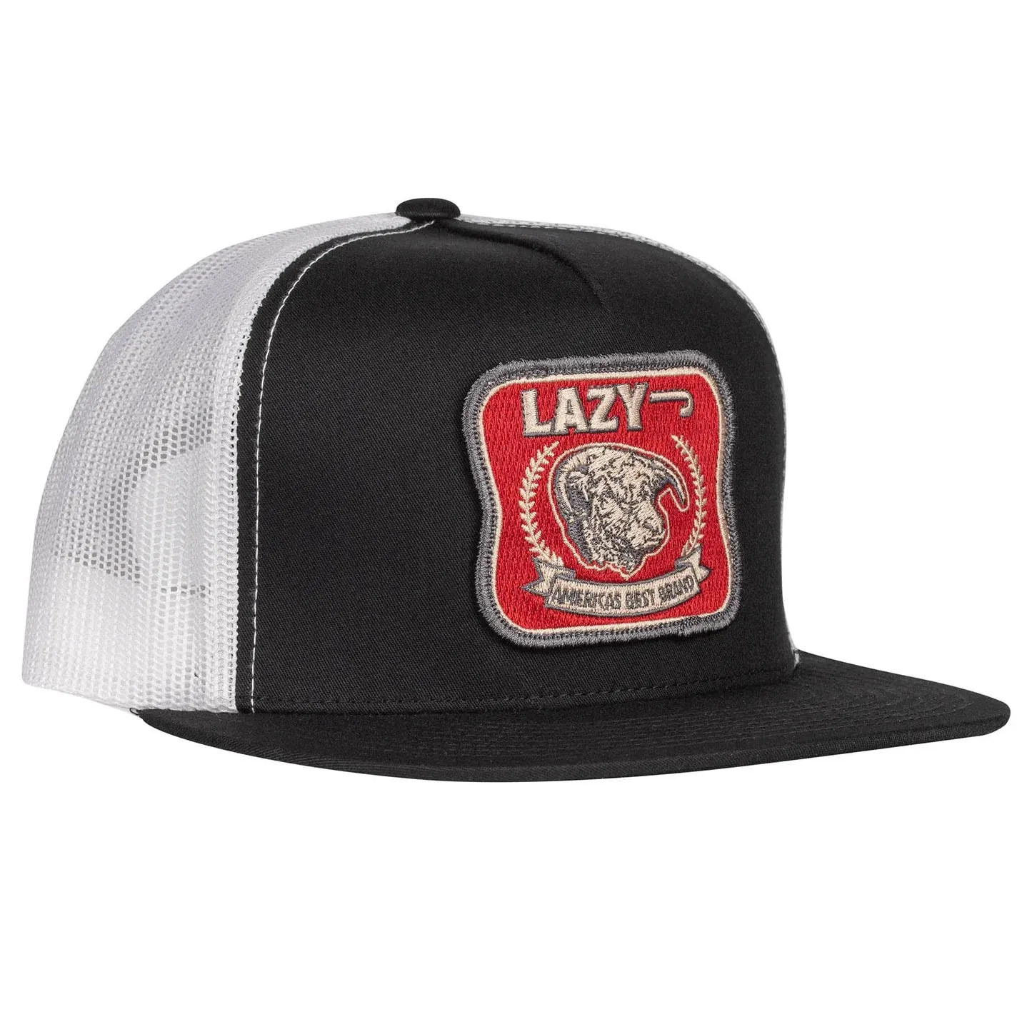 Lazy J RED AMERICA'S BEST BRAND CLASSIC FIVE PANEL TRUCKER HAT