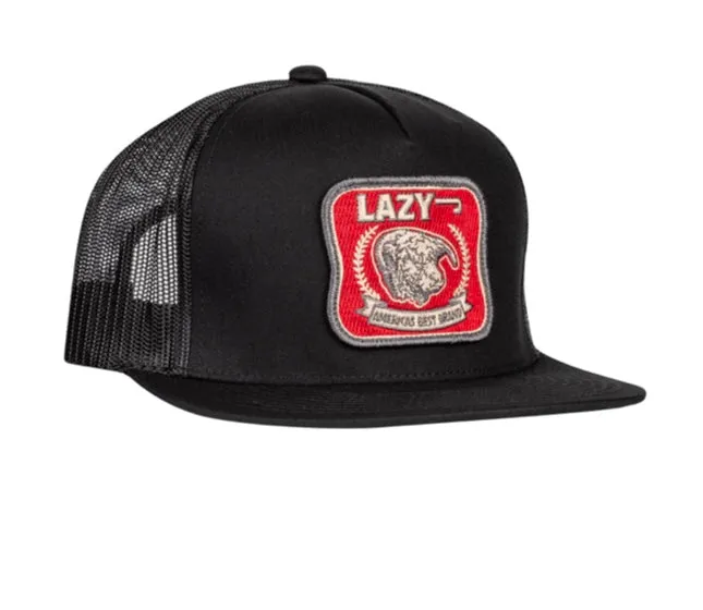 Lazy J RED AMERICA'S BEST BRAND CLASSIC FIVE PANEL TRUCKER HAT