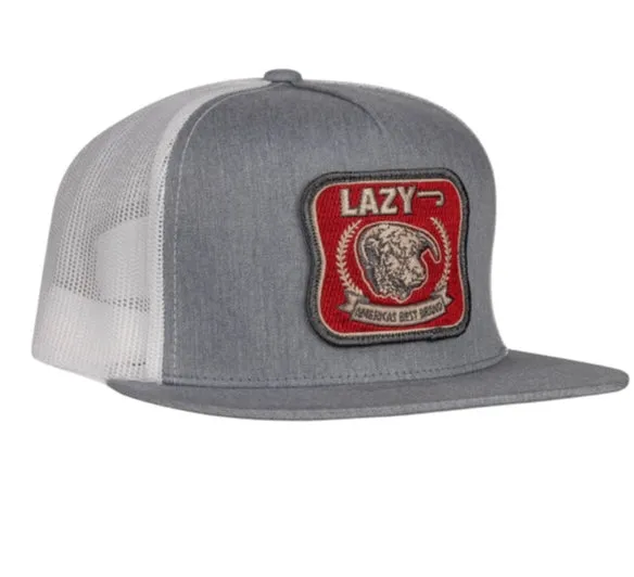 Lazy J RED AMERICA'S BEST BRAND CLASSIC FIVE PANEL TRUCKER HAT