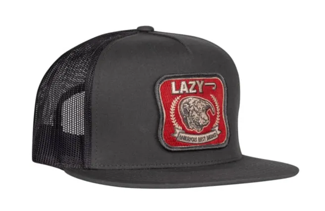 Lazy J RED AMERICA'S BEST BRAND CLASSIC FIVE PANEL TRUCKER HAT