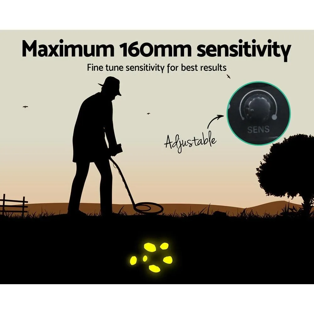 Led Metal Detector with Headphones Black