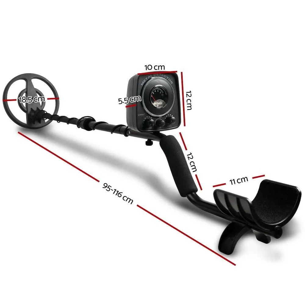 Led Metal Detector with Headphones Black