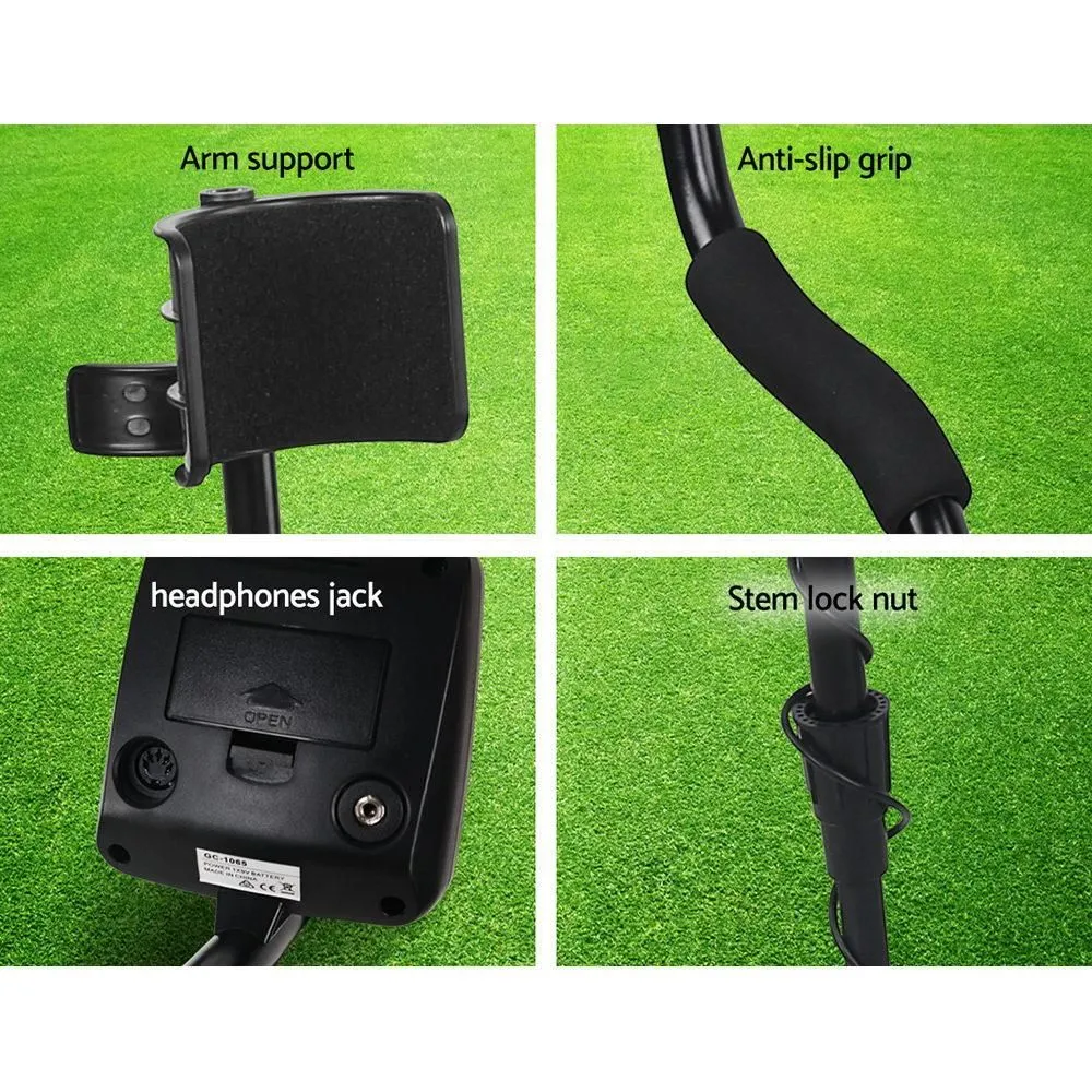 Led Metal Detector with Headphones Black