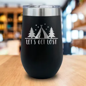 Let's Get Lost Engraved Wine Tumbler