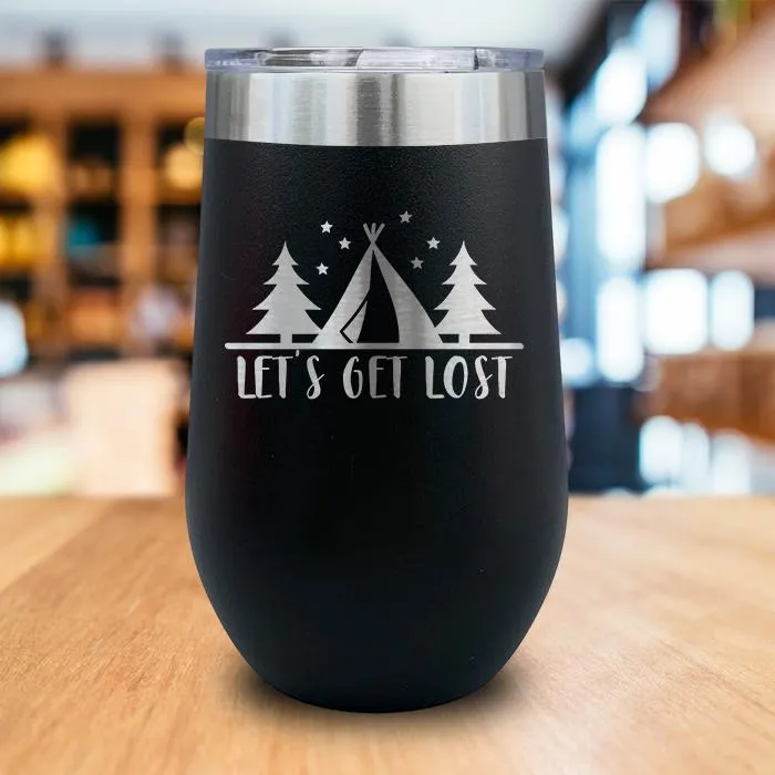 Let's Get Lost Engraved Wine Tumbler