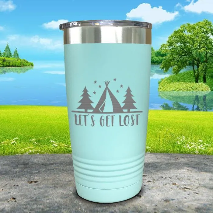 Let's Get Lost Tent Engraved Tumbler