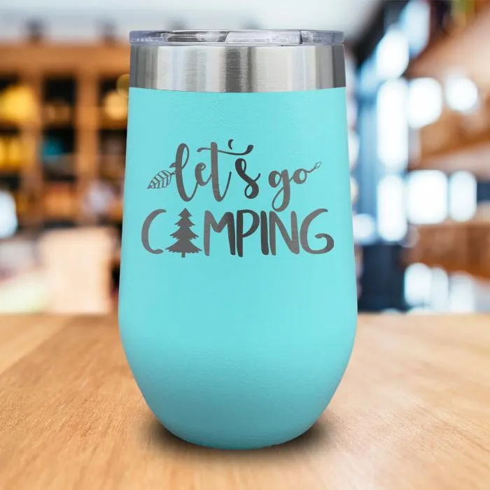 Let's Go Camping Engraved Wine Tumbler