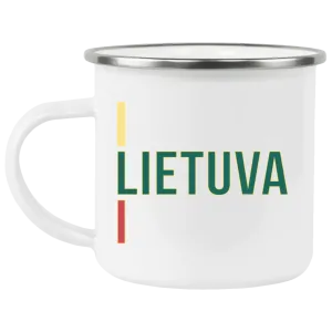 Lietuva - 12 oz. Enamel Camping Mug