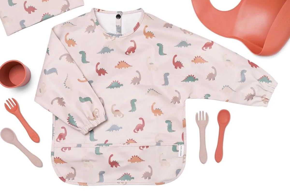 Long Sleeve Bib | Dinosaur Print