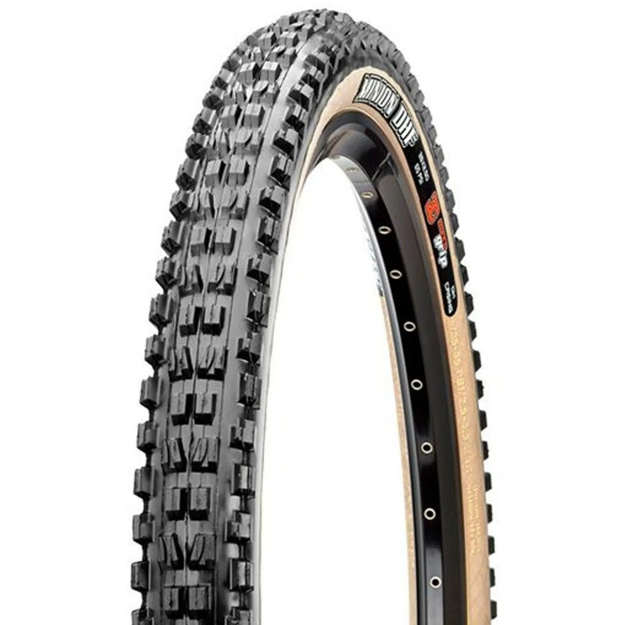 Maxxis Minion DHF Folding MTB Tyre WT EXO TR 27.5 X 2.5: Black/Skinwall