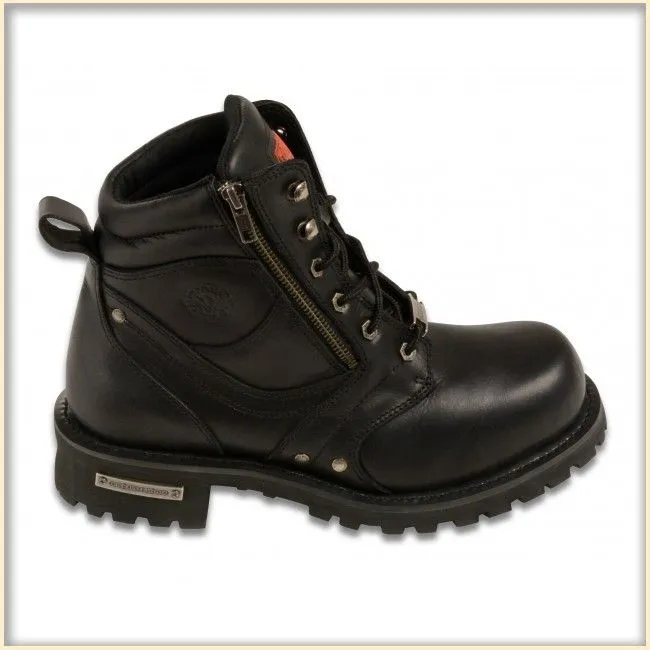 MBM9050 Boots Mens 6 Inch Side Zipper Plain Toe Boot. MBM9050