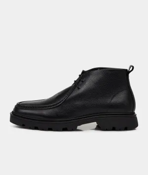 Minnesota Mid - Black Tumbled Leather