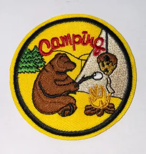 Motif Camping Bear