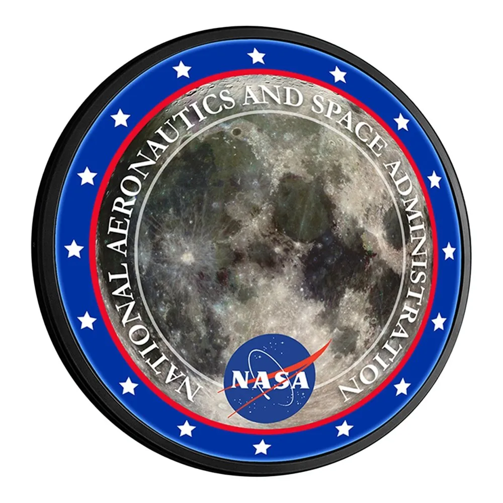 NASA: Lunar Surface - Round Slimline Lighted Wall Sign