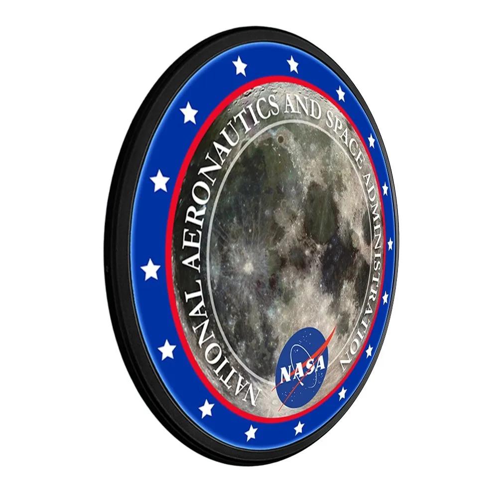 NASA: Lunar Surface - Round Slimline Lighted Wall Sign