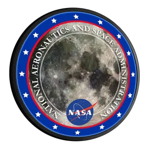 NASA: Lunar Surface - Round Slimline Lighted Wall Sign