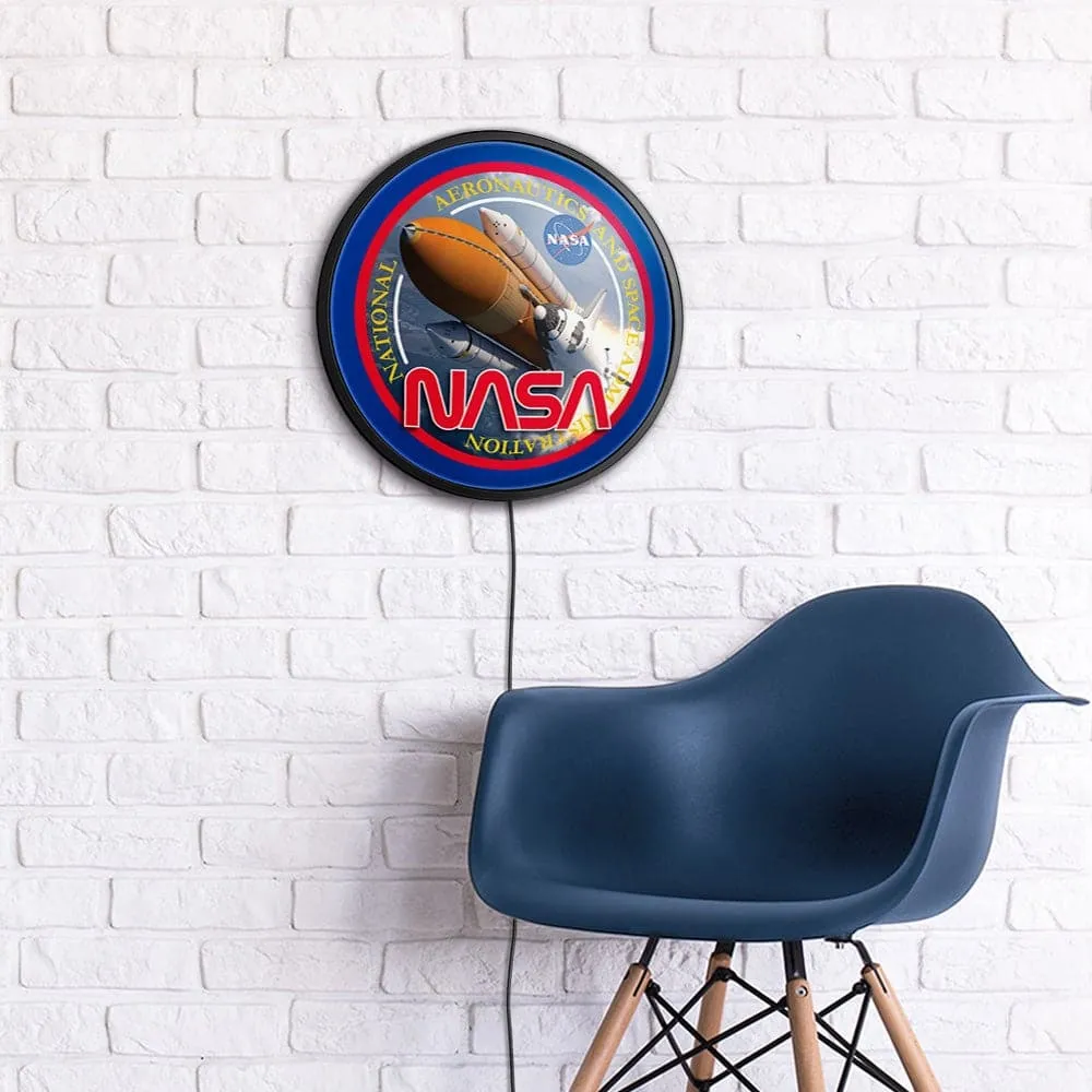 NASA: Shuttle Lift-Off - Round Slimline Lighted Wall Sign