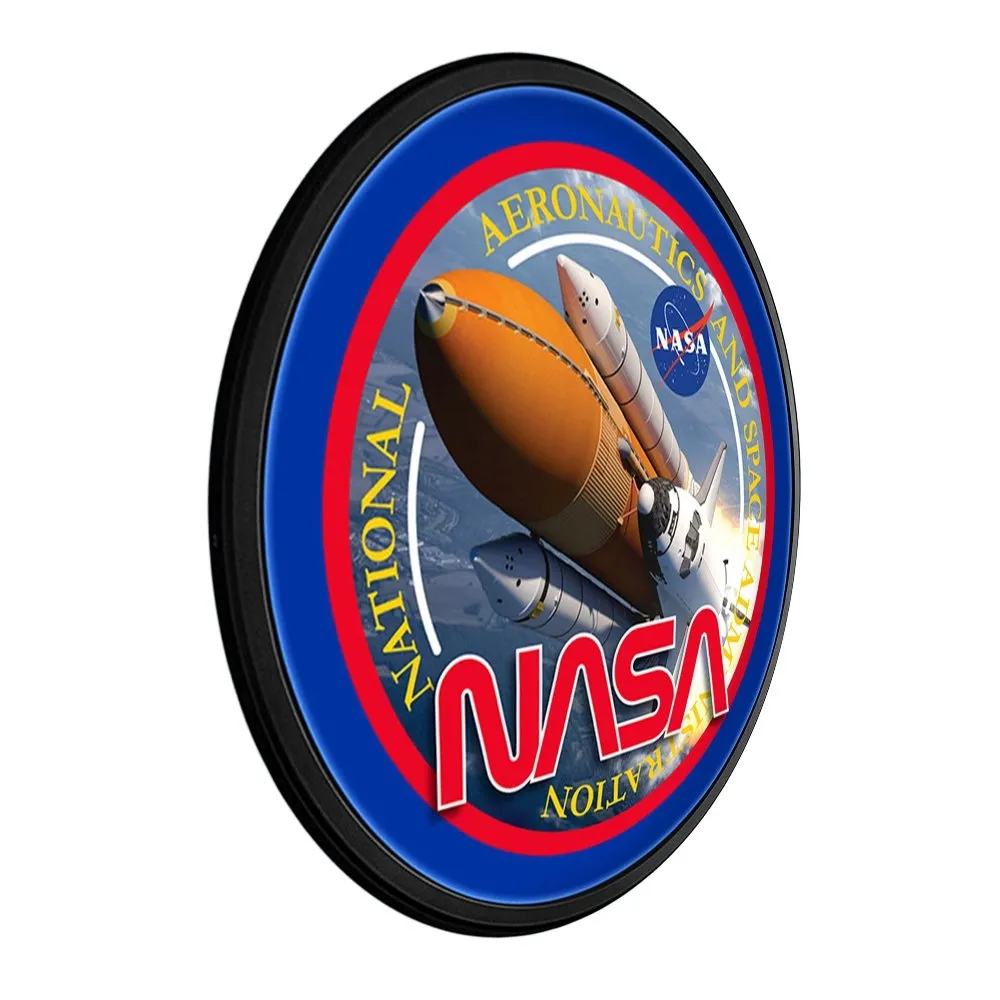 NASA: Shuttle Lift-Off - Round Slimline Lighted Wall Sign