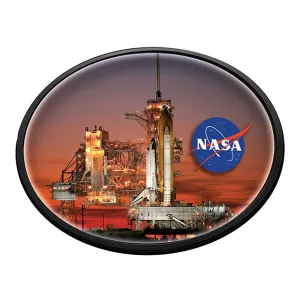 NASA: Shuttle on Launch Pad - Oval Slimline Lighted Wall Sign