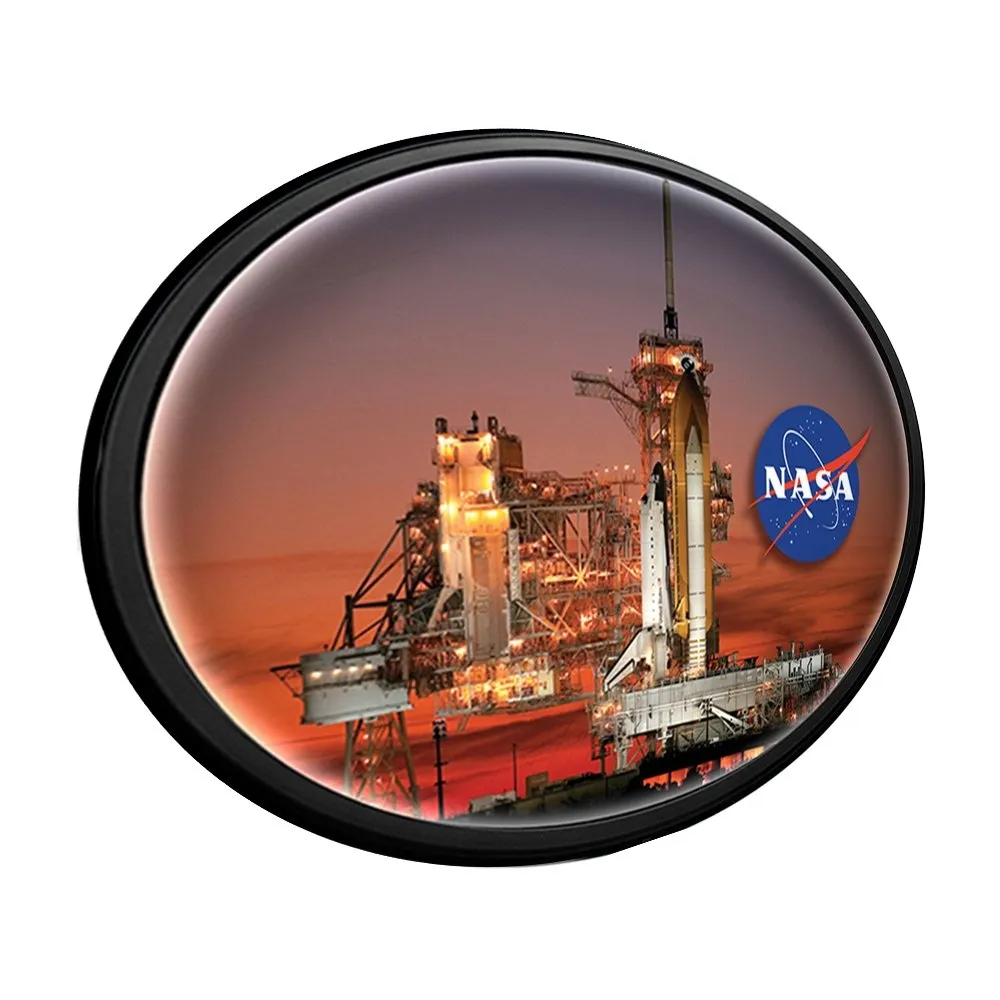 NASA: Shuttle on Launch Pad - Oval Slimline Lighted Wall Sign