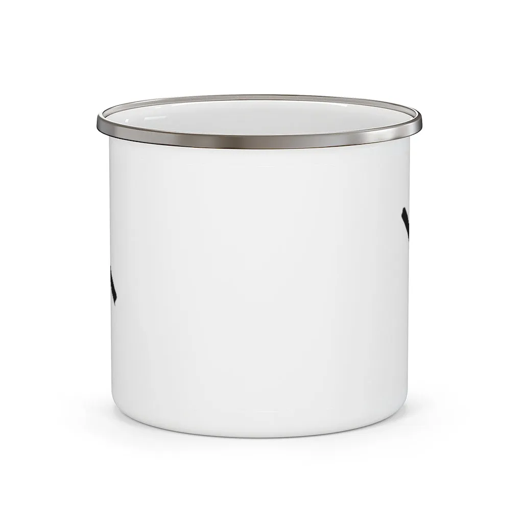 Nauthiz (Need) Viking Rune Enamel Camping Mug
