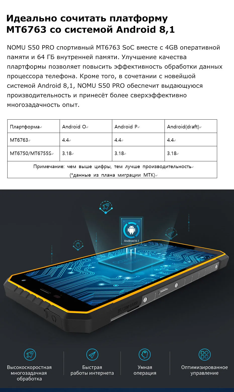Nomu S50 Pro 2019 Smartphone Android 8.1 Waterproof Mobile Phones 5.72"" HD 8MP 16MP NFC Fingerprint Face ID black_4 64G
