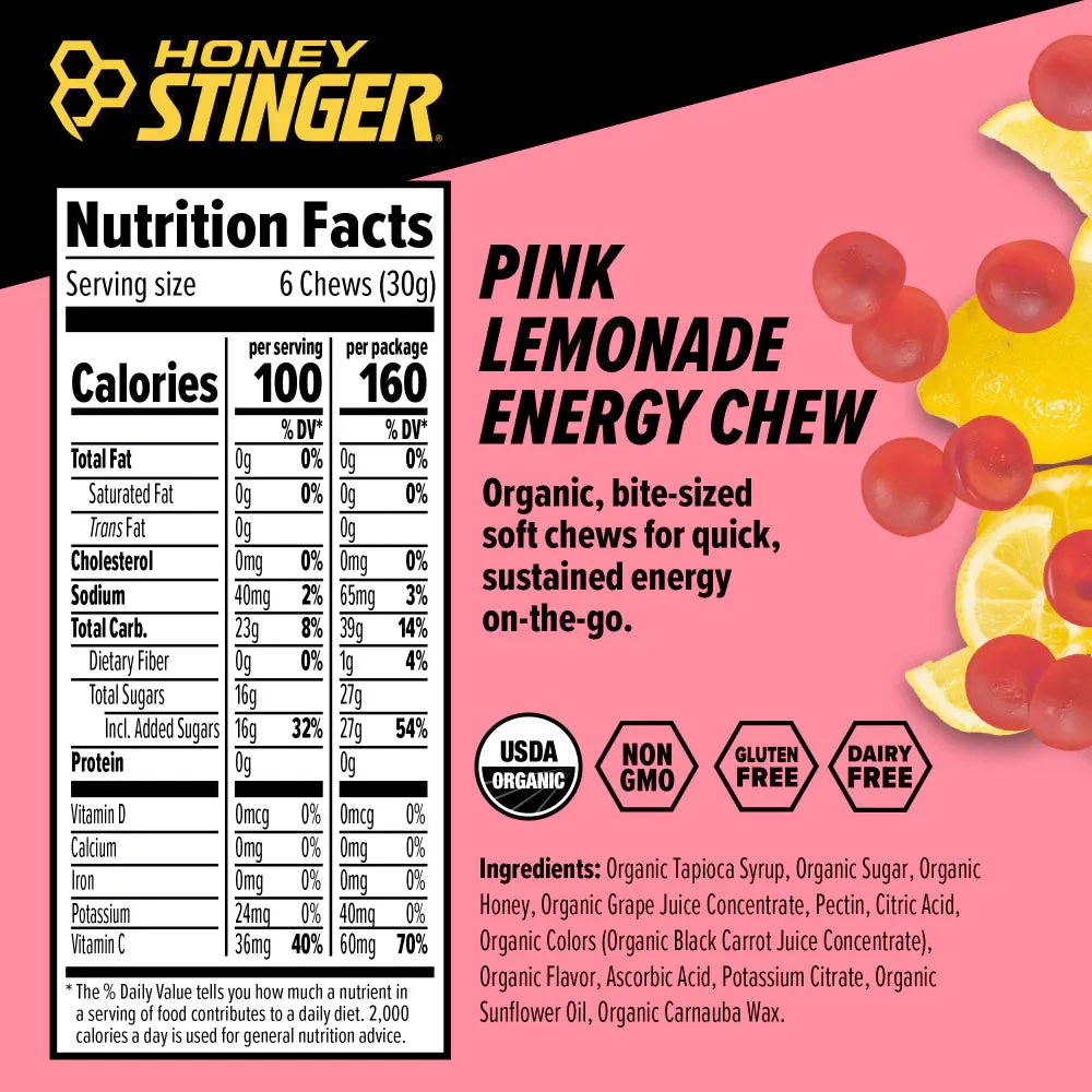 Organic Energy Chews - Pink Lemonade