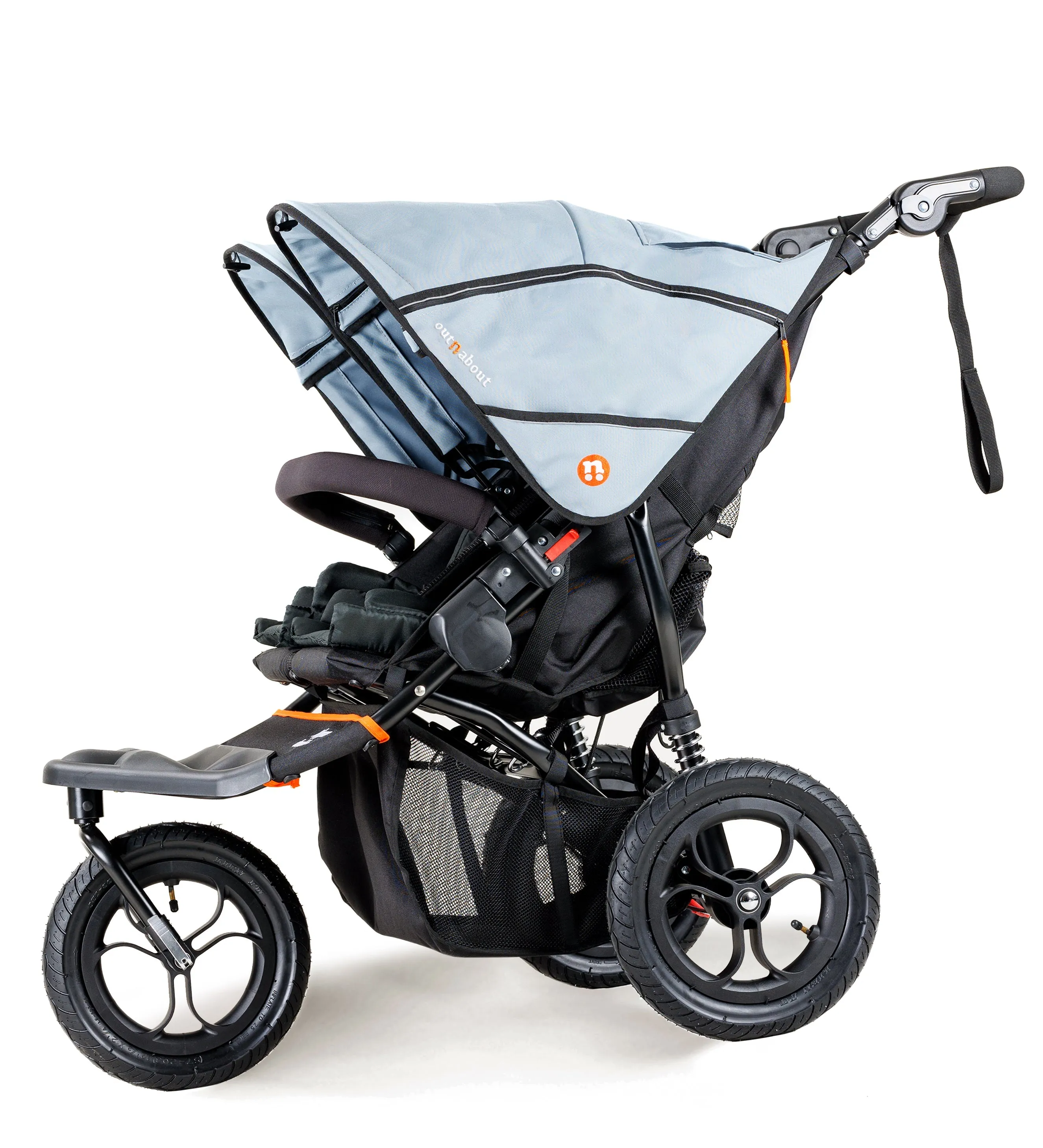 Out n About Double Nipper V5 Newborn & Toddler Starter Bundle - Rocksalt Grey - Delivery Late March
