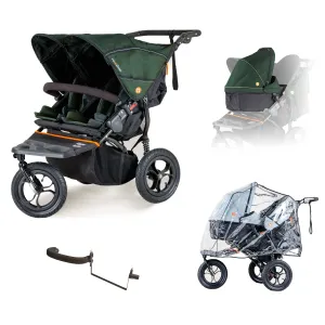 Out n About Double Nipper V5 Newborn & Toddler Starter Bundle - Sycamore Green - Delivery Late April